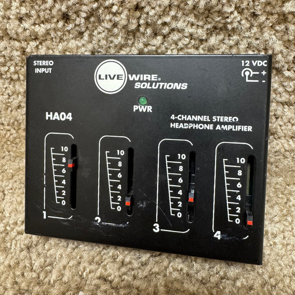 Live Wire HA04 Solutions 4-Channel Stereo Headphone Amplifier