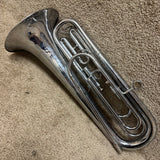 Getzen Deluxe Baritone Bugle Silver 1 Piston Valve No Case