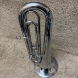 Getzen Deluxe Baritone Bugle Silver 1 Piston Valve No Case