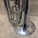 Getzen Deluxe Baritone Bugle Silver 1 Piston Valve No Case