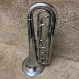 Getzen Deluxe Baritone Bugle Silver 1 Piston Valve No Case