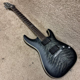 Schecter C-1 Platinum Rosewood Fingerboard MIK EMGs See Through Black Satin Stain