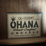 Ohana CK-150BWE Black and White Ebony Concert Uke
