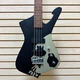 Ibanez Iceman ICB250EX Bass Guitar Black Flat w/ Skull