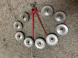 Vintage LP Hi Hat Tambourine Metal Red