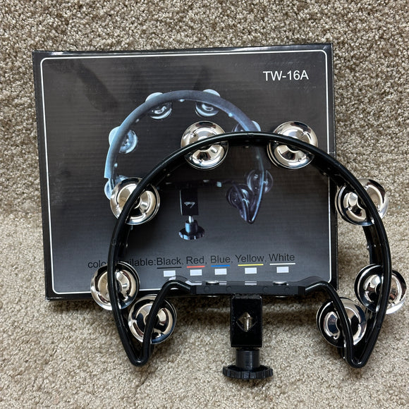 Mounted Tambourine TW-16A Black