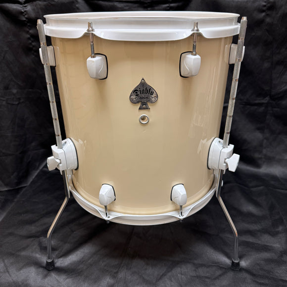 Ddrum Diablo Floor Tom Faded White 14x14