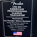 Fender Limited Edition American Professional Classic Telecaster Vintage Blonde w/ Silent System & Gig Bag
