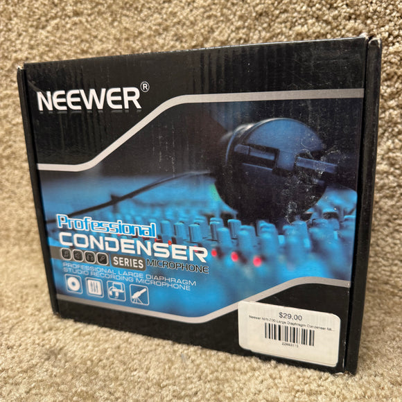 Neewer NW-700 Large Diaphragm Condenser Mic w/ Shock Mount, Cable, & Wind Screen