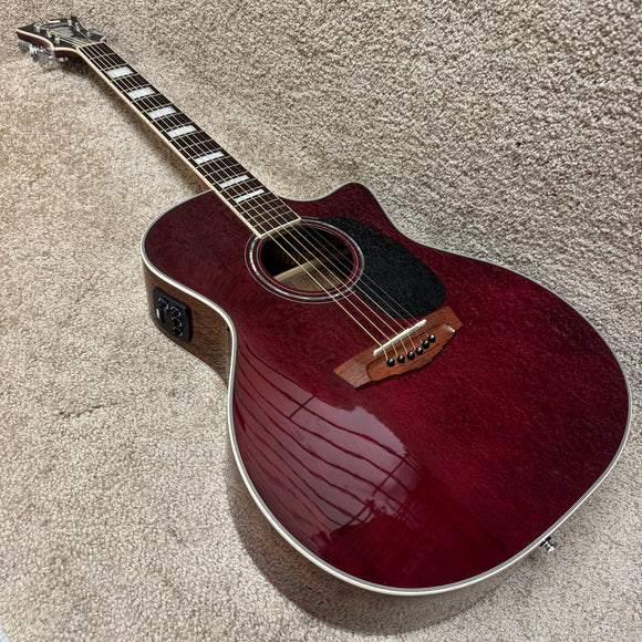 D'Angelico Premier Gramercy CS Cutaway Orchestral Wine Red