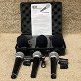 Samson R21 Dynamic Mic 3-Pack w/ Case