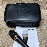 Heil Sound PR-20 Dynamic Mic w/ 3 Colored Grills, Case, & Clip