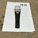 Heil Sound PR-20 Dynamic Mic w/ 3 Colored Grills, Case, & Clip