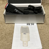 Heil Sound PR-30B Large Diaphragm Condenser Mic Black w/ Clip & Box