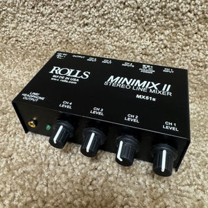 Rolls Minimix II Stereo Line Mixer MX51s 4 Channels