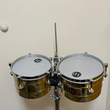 LP Tito Puente Timbalitos Brass LP272-B 9-1/4" & 10-1/4" w/ Stand