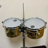 LP Tito Puente Timbalitos Brass LP272-B 9-1/4" & 10-1/4" w/ Stand