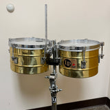 LP Tito Puente Timbalitos Brass LP272-B 9-1/4" & 10-1/4" w/ Stand