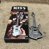Axe Heaven Kiss Paul Stanley Cracked Mirror Iceman Mini Guitar W/ Stand