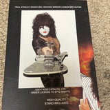 Axe Heaven Kiss Paul Stanley Cracked Mirror Iceman Mini Guitar W/ Stand