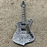 Axe Heaven Kiss Paul Stanley Cracked Mirror Iceman Mini Guitar W/ Stand