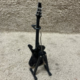 Axe Heaven Kiss Paul Stanley Cracked Mirror Iceman Mini Guitar W/ Stand