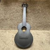 Outdoor Ukulele Electric Tenor Carbon Fiber Polycarbonate Black w/ Strap