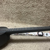 Outdoor Ukulele Electric Tenor Carbon Fiber Polycarbonate Black w/ Strap