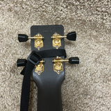 Outdoor Ukulele Electric Tenor Carbon Fiber Polycarbonate Black w/ Strap
