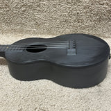 Outdoor Ukulele Electric Tenor Carbon Fiber Polycarbonate Black w/ Strap
