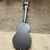 Outdoor Ukulele Electric Tenor Carbon Fiber Polycarbonate Black w/ Strap