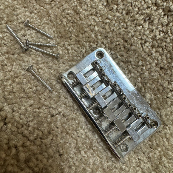 Strat Style Hard Tail Bridge Kit Chrome