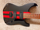 Squier Showmaster Red Black Racing Rally Stripes