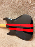 Squier Showmaster Red Black Racing Rally Stripes