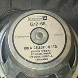 Celestion G12-65 Speaker 8 ohms 12" Made in England 1980s