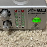 Behringer AMP800 Mini-Amp 4-Channel Headphone Amp w/ Power Supply