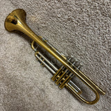 Bach Stradivarius 37 ML Bore Trumpet Brass / Silver w/ Case & Mouthpiece 1970