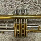 Bach Stradivarius 37 ML Bore Trumpet Brass / Silver w/ Case & Mouthpiece 1970