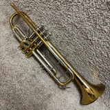 Bach Stradivarius 37 ML Bore Trumpet Brass / Silver w/ Case & Mouthpiece 1970