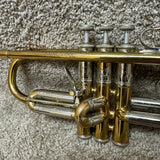 Bach Stradivarius 37 ML Bore Trumpet Brass / Silver w/ Case & Mouthpiece 1970