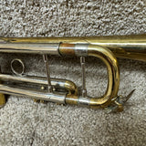 Bach Stradivarius 37 ML Bore Trumpet Brass / Silver w/ Case & Mouthpiece 1970