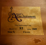 Amati Model 95 Cello Outfit 4/4