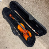 Unlabeled Violin  1/2 Size w/ Case & Bow