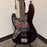 Fender Standard MIM Jazz Bass Midnight Wine Splatter-Guard 2000 Left-Handed