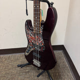 Fender Standard MIM Jazz Bass Midnight Wine Splatter-Guard 2000 Left-Handed