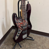 Fender Standard MIM Jazz Bass Midnight Wine Splatter-Guard 2000 Left-Handed