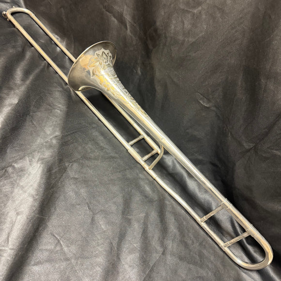 King by H N White Silver-Tone Trombone 1930s
