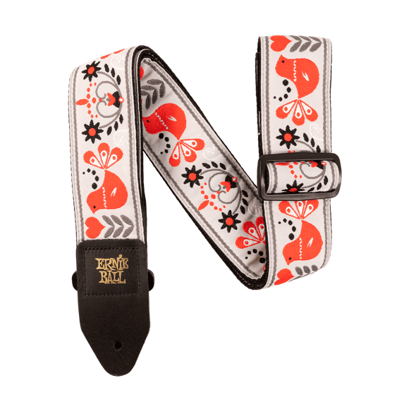 Ernie Ball Jacquard Guitar Strap Red Bird Winter