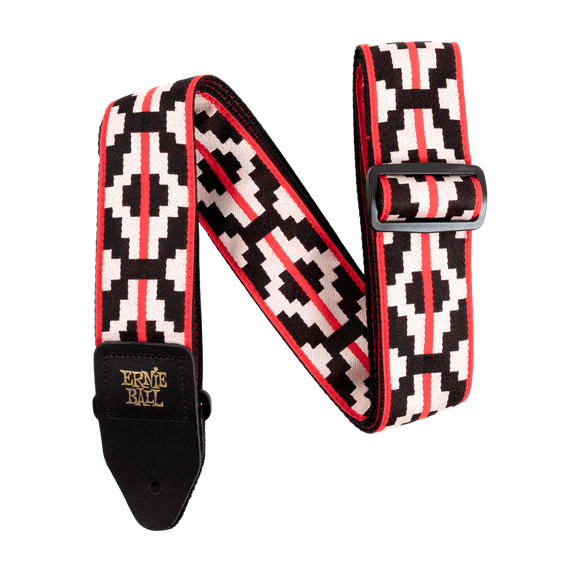 Ernie Ball Jacquard Guitar Strap Ristra Red