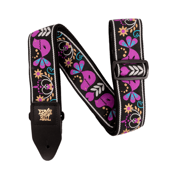 Ernie Ball Jacquard Guitar Strap Purple Bird Lupin